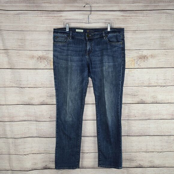 Kut from the Kloth Catherine Mid Rise Boyfriend Denim Jeans Size 14 - Picture 1 of 9